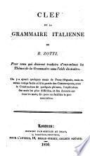 Clef de la grammaire italienne, etc