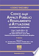 Codice degli appalti pubblici e regolamento di attuazione