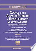 Codice degli appalti pubblici e regolamento di attuazione