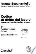 Codice di diritto del lavoro: t. 1. Pubblico impiego