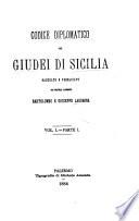 Codice diplomatico dei giudei di Sicilia