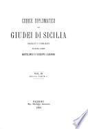 Codice diplomatico dei Giudei di Sicilia