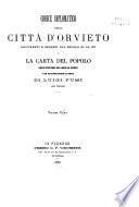 Codice diplomatico della città d'Orvieto