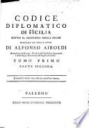 Codice Diplomatico Di Sicilia Dotto Il Governo Degli Arabi