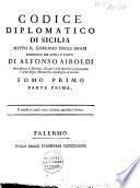 Codice diplomatico di Sicilia sotto il governo degli Arabi