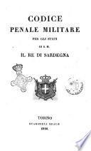 Codice penale militare per gli Stati di S. M. il Re di Sardegna