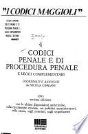 Codici penale e di procedura penale e leggi complementari