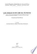 Col dolce suon che da te piove