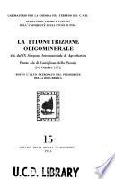 Collana della rivista Agrochimica.