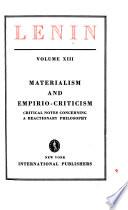 Collected Works of V. I. Lenin: Materialism and empirio-criticism [2d ed