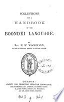 Collections for a Handbook of the Boondéi Language