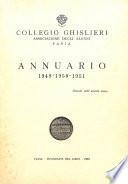 Collegio Ghislieri, Associazione degli Alunni - Pavia. Annuario 1949-1950-1951