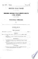 Collezione degli atti della amministrazione delle imposte dirette, del catasto e del macinato nel Regno d'Italia. -
