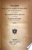 Collezione delle leggi, dei decreti e dei regolamenti sulle dogane e le privative e sugli altri rami dell'amministrazione gabellaria