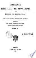 Collezione delle leggi, dei regolamenti e delle decisioni sul registro, bollo e sopra altri rami dell'amministrazione demaniale