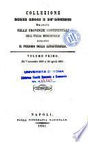 Collezione delle leggi e de' decreti emanati nelle provincie continentali dell'Italia meridionale durante il periodo della luogotenenza
