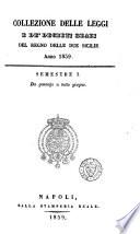 Collezione delle leggi e de' decreti reali del regno delle Due Sicilie