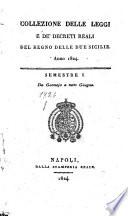 Collezione delle leggi e de' decreti reali del Regno delle Due Sicilie