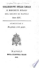 Collezione delle leggi e de'decreti reali del regno delle Due Sicilie