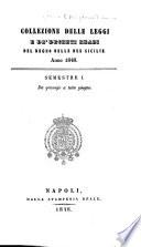 Collezione delle leggi e de'decreti reali del regno delle Due Sicilie