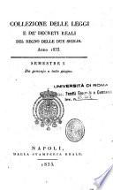 Collezione delle leggi e de' decreti reali del Regno delle Due Sicilie