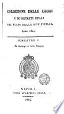 Collezione delle leggi e de' decreti reali del regno delle Due Sicilie