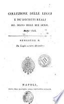 Collezione delle leggi e de' decreti reali del Regno delle Due Sicilie