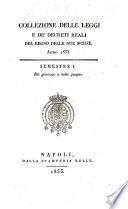 Collezione delle leggi e de' decreti reali del Regno delle Due Sicilie