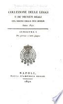Collezione delle leggi e de'decreti reali del regno delle Due Sicilie