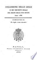 Collezione delle Leggi e de'Decreti Reali del Regno delle Due Sicilie