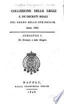 Collezione delle leggi e de'decreti reali del regno delle Due Sicilie