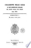 Collezione delle leggi e de' decreti reali del regno delle Due Sicilie