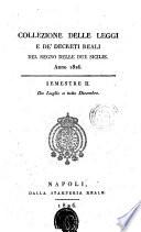 Collezione delle leggi e de' decreti reali del Regno delle Due Sicilie
