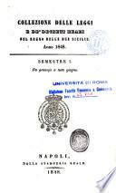 Collezione delle leggi e de' decreti reali del Regno delle Due Sicilie