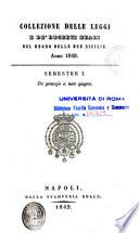 Collezione delle leggi e de' decreti reali del Regno delle Due Sicilie