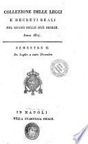 Collezione delle leggi e de' decreti reali del Regno delle Due Sicilie