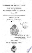 Collezione delle leggi e de' decreti reali del Regno delle Due Sicilie