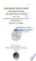Collezione delle leggi e de' decreti reali del Regno delle Due Sicilie