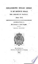 Collezione delle leggi e de' decreti reali del Regno di Napoli