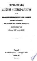 Collezione delle leggi e decreti emanati nelle provincie continentali dell'Italia meridionale