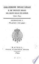 Collezione delle leggi e decreti emanati nelle provincie continentali dell'Italia meridionale
