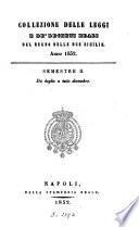 Collezione delle leggi e decreti emanati nelle provincie continentali dell'Italia meridionale