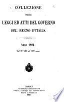 Collezione delle leggi ed atti del governo del regno d'Italia