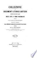 Collezione di documenti storici antichi inediti ed editi rari delle città e terre marchigiane