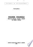 Colonie, coloniali