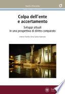 Colpa dell’ente e accertamento