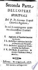 Combattimento spirituale, del p.d. Lorenzo Scupoli chierico regolare