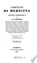 Comentarii di medicina; opera periodica