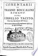 Comentarii di Traiano Boccalini ... sopra Cornelio Tacito, come sono stati lasciati dall'autore