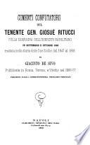 Comenti confutatorii del tenente gen. Giosue Ritucci
